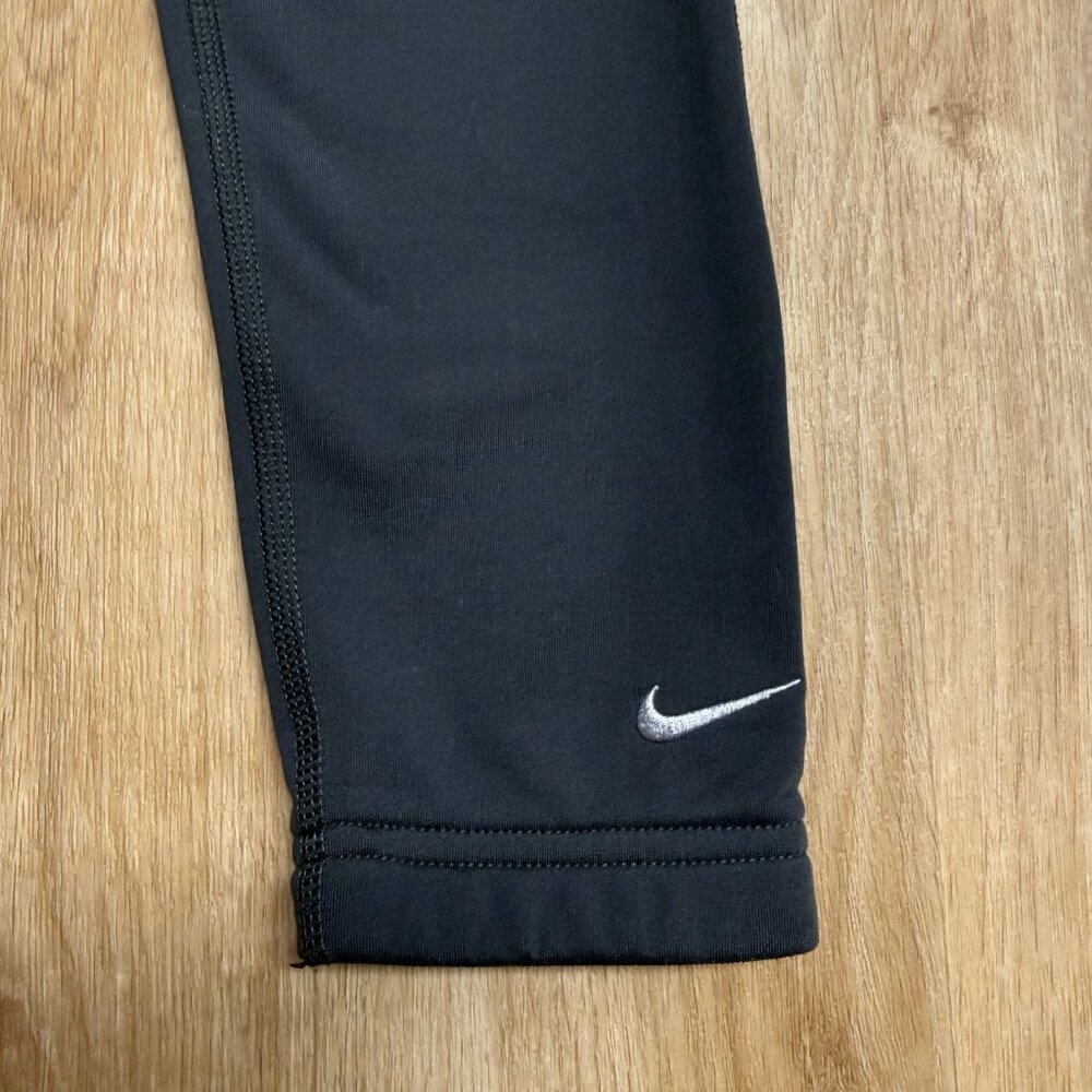 NIKE PRO LEGGINGS FLEECE LINED GRAY SIZE S FIT DRY ELASTIC WAIST WARM ATHLETIC - Picture 5 of 14